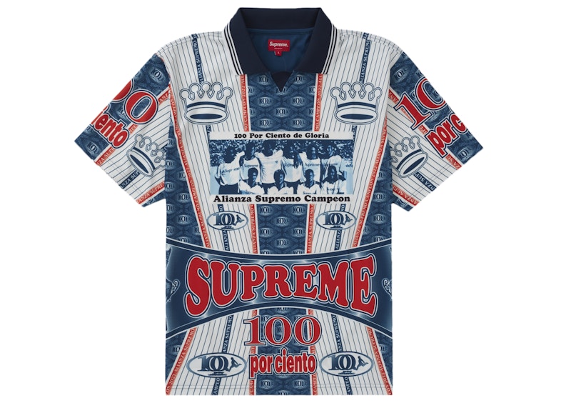 Supreme Por Ciento Soccer Jersey Navy