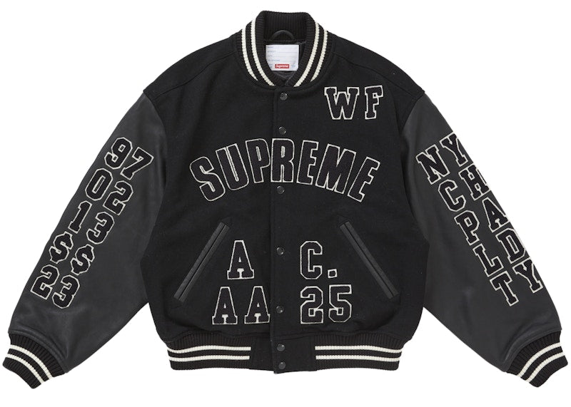 Supreme Praises Varsity Jacket Black