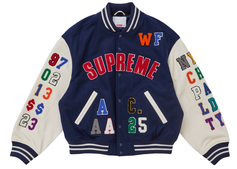 Supreme Praises Varsity Jacket Navy