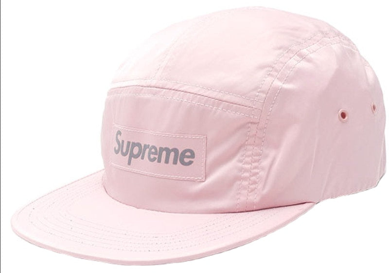 Supreme Printed 3M Reflective Logo Camp Cap Pink