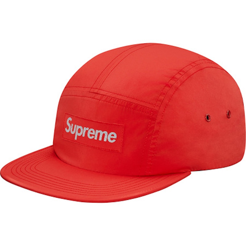 Supreme Printed 3M Reflective Logo Camp Cap Red