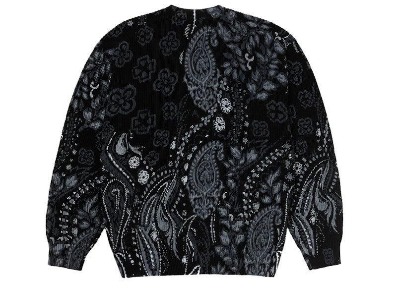 Supreme Printed Paisley Sweater Black