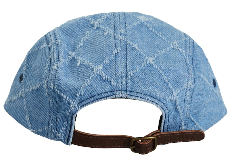 Supreme Punched Denim Camp Cap Washed Indigo