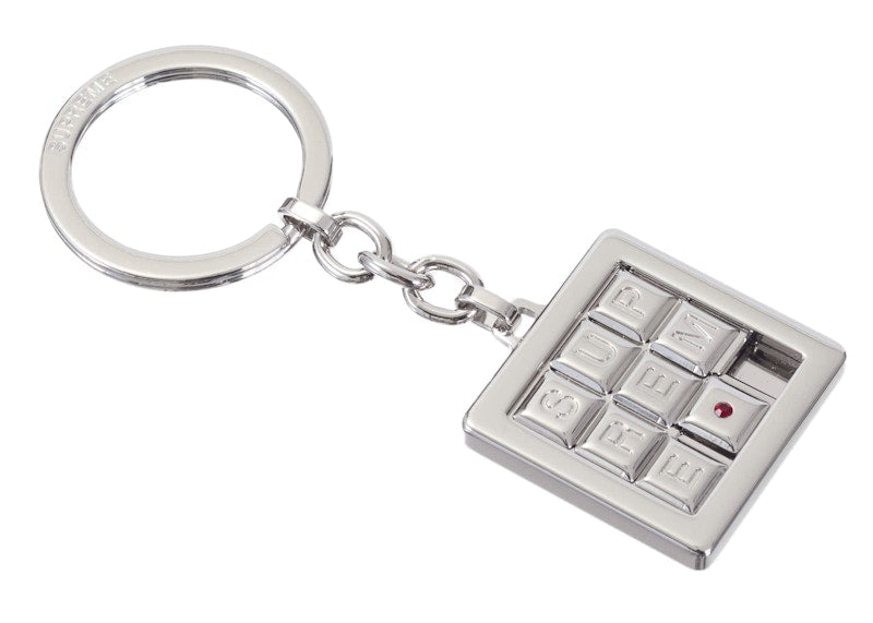 Supreme Puzzle Keychain Silver