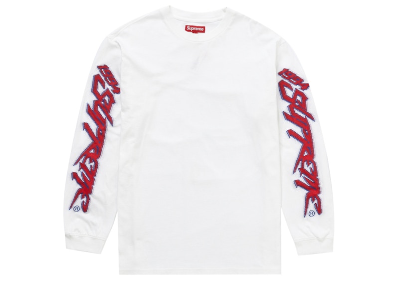 Supreme Racing Intarsia L/S Top White