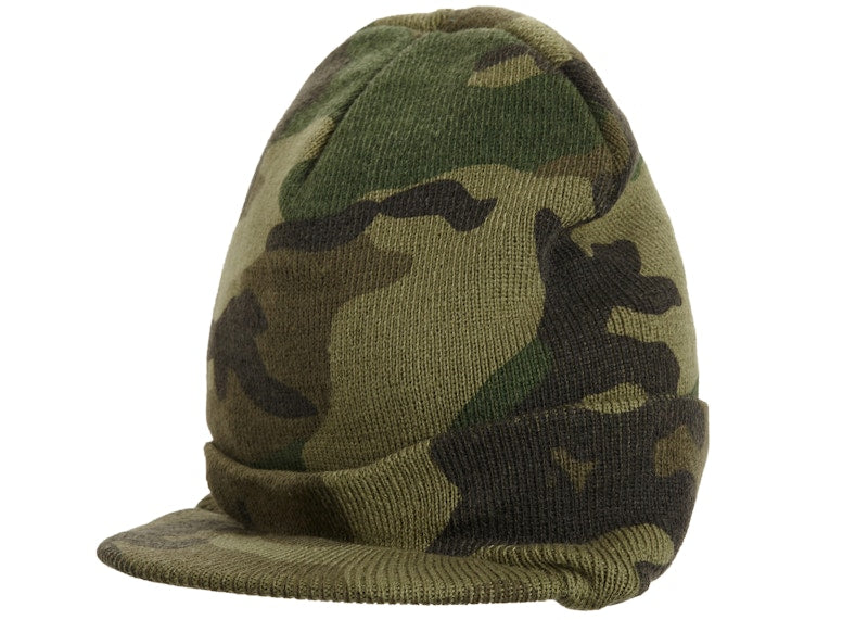 Supreme Radar Beanie Woodland Camo