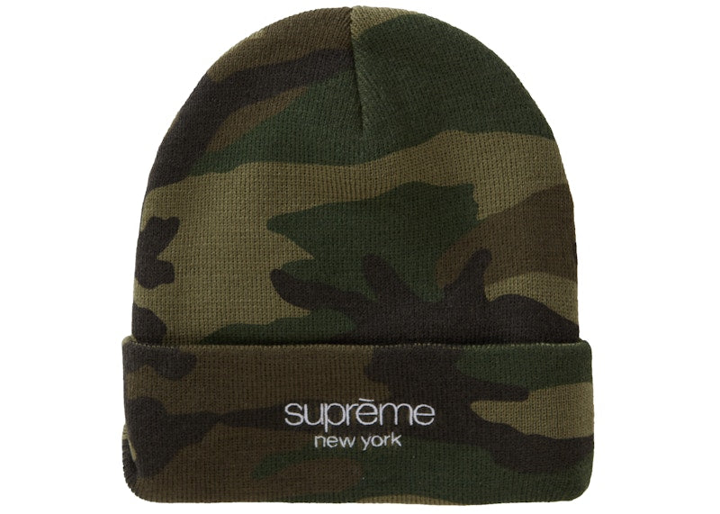 Supreme Radar Beanie Woodland Camo