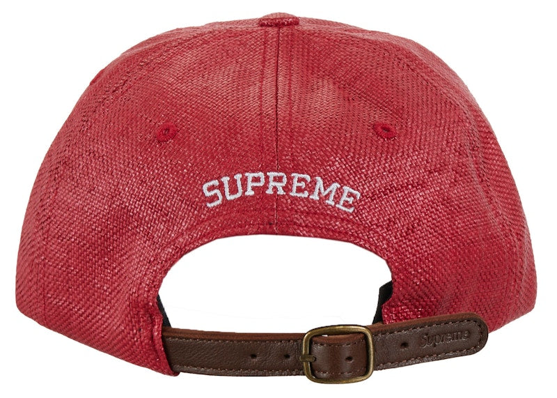 Supreme Raffia S Logo 6-Panel Red