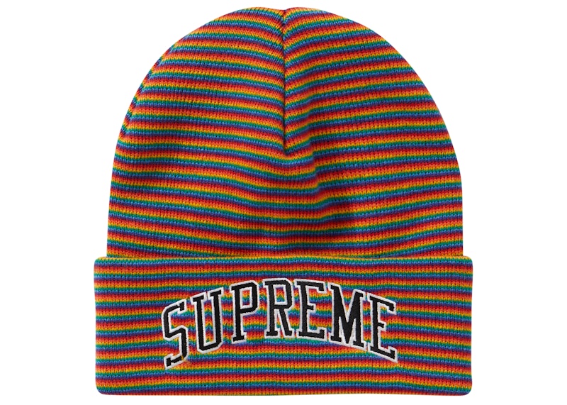 Supreme Rainbow Stripe Beanie Multicolor
