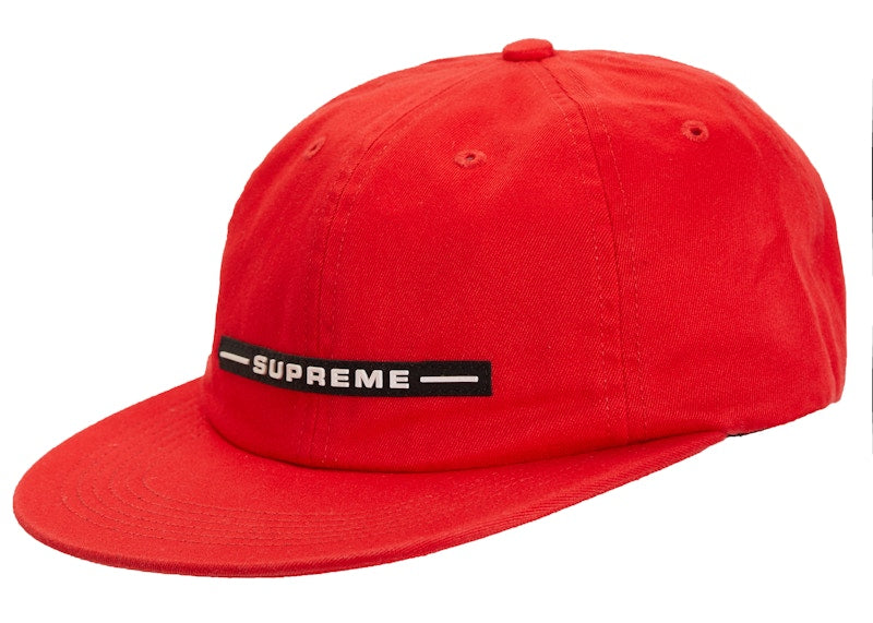 Supreme Raised Logo 6-Panel Red