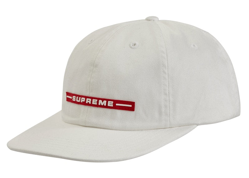 Supreme Raised Logo 6-Panel White