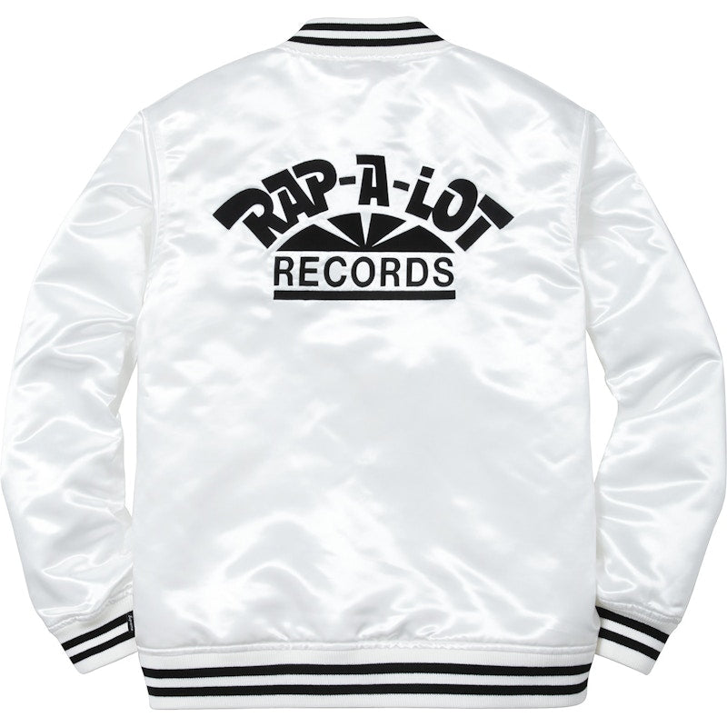 Supreme Rap A Lot Records Satin Club Jacket White