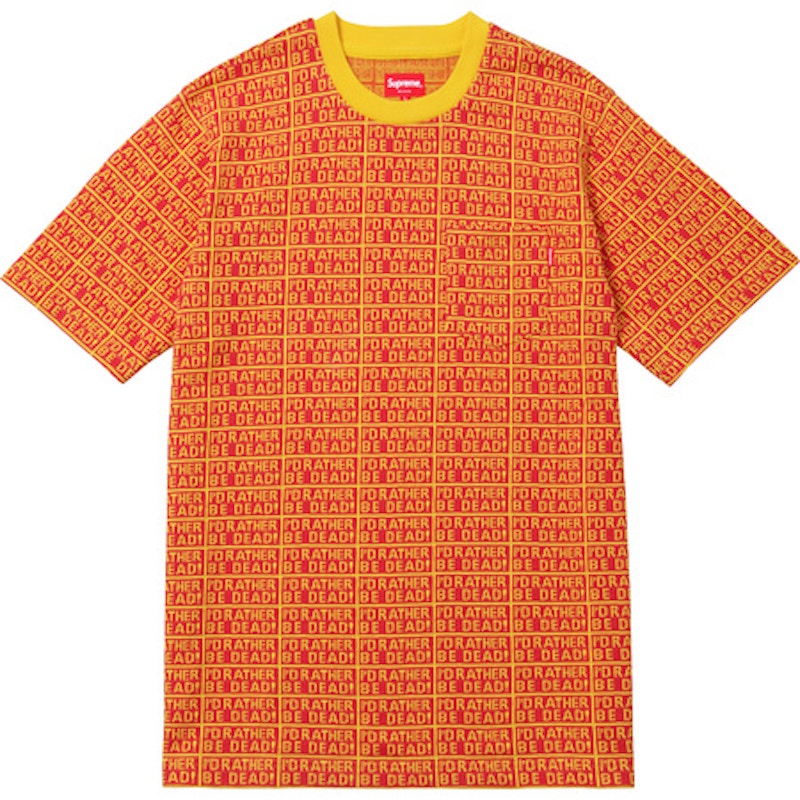 Supreme Rather Be Dead SS Jacquard Top Gold