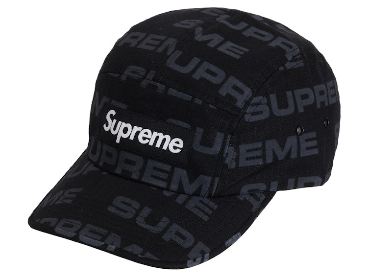 Supreme Reactive Print Camp Cap Black