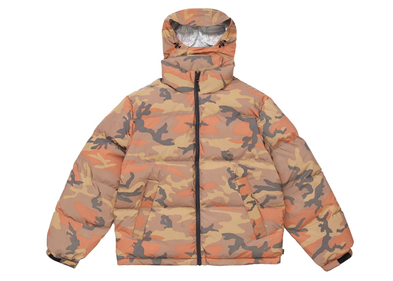 Supreme Reflective Camo Down Jacket Orange Camo