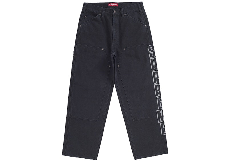 Supreme Reflective Double Knee Pant Black