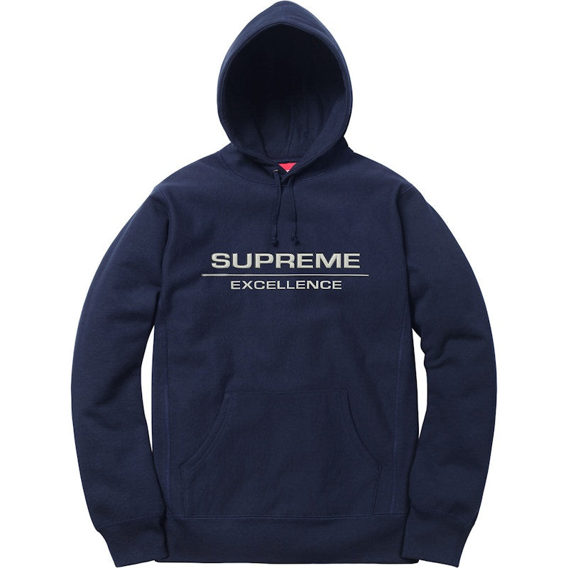 Supreme Reflective Excellence Hooded Sweatshirt Navy