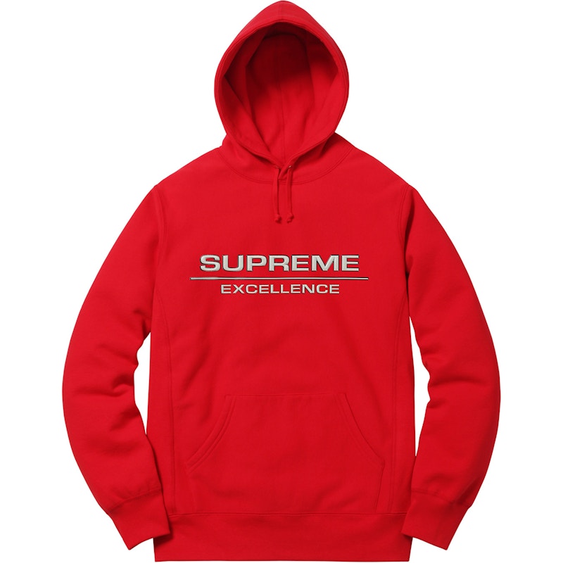 Supreme Reflective Excellence Hooded Sweatshirt Red