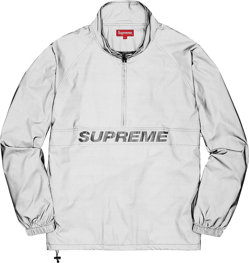 Supreme Reflective Half Zip Pullover Black