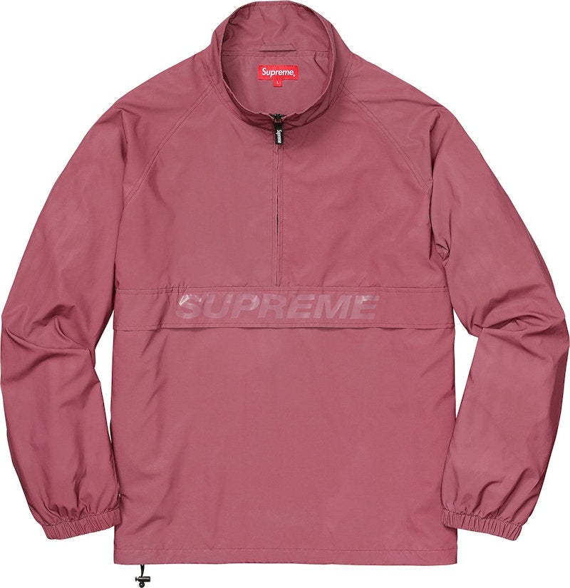 Supreme Reflective Half Zip Pullover Red