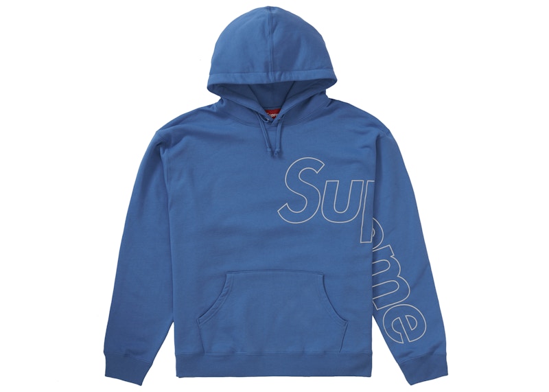 Supreme Reflective Hooded Sweatshirt Pale Royal