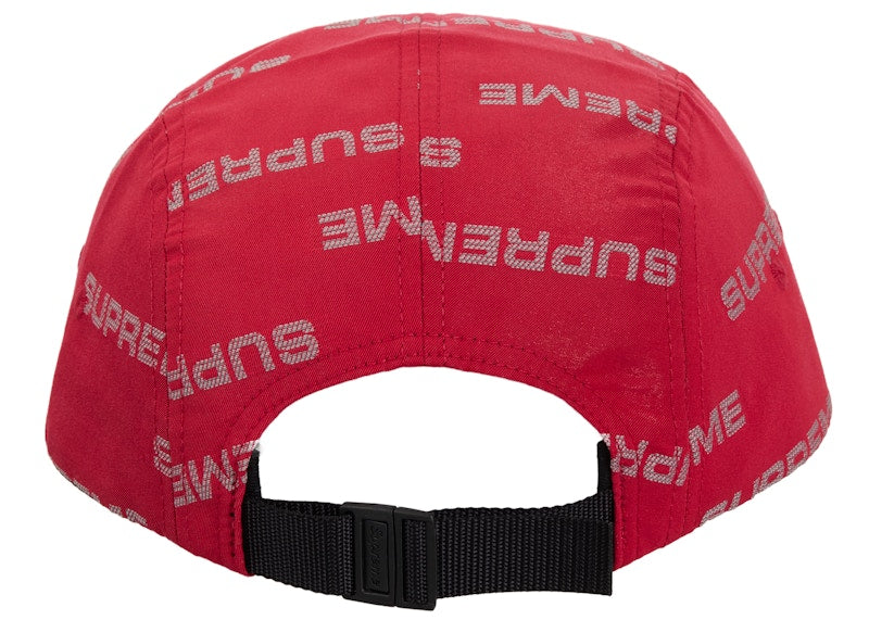 Supreme Reflective Jacquard Camp Cap Red