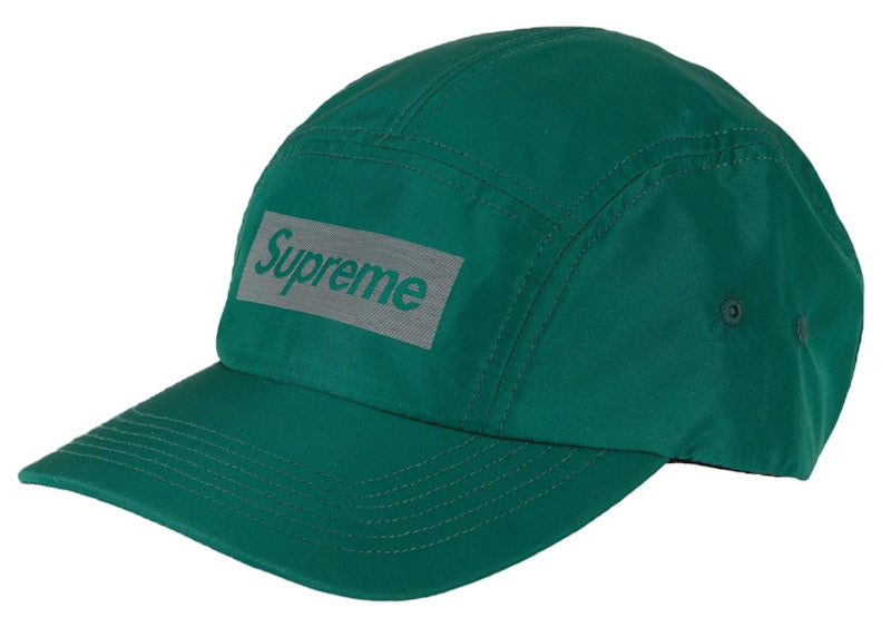 Supreme Reflective Jacquard Logo Camp Cap (FW22) Green