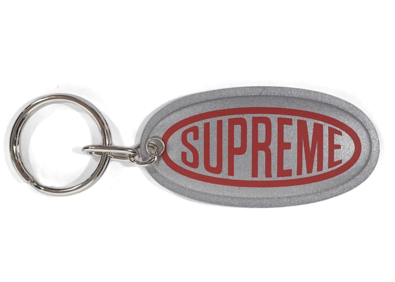 Supreme Reflective Keychain Silver