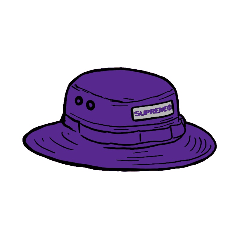 Supreme Reflective Patch Boonie Purple