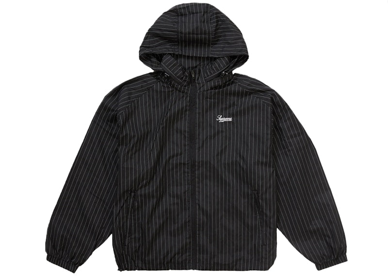Supreme Reflective Pinstripe Track Jacket Black