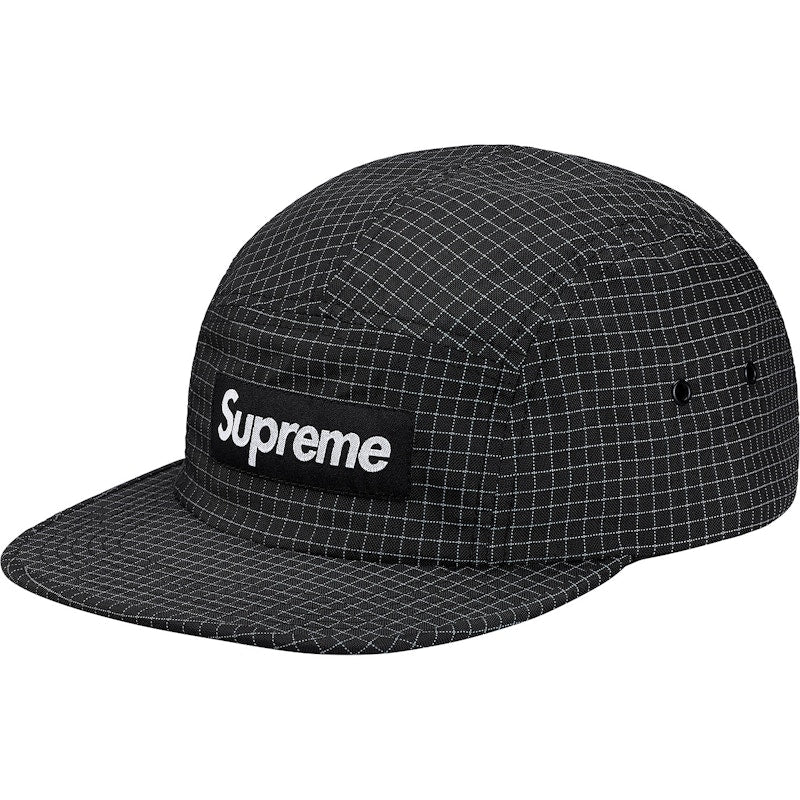 Supreme Reflective Ripstop Camp Cap Black