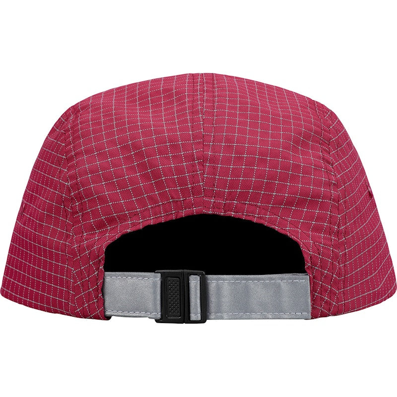 Supreme Reflective Ripstop Camp Cap Cranberry