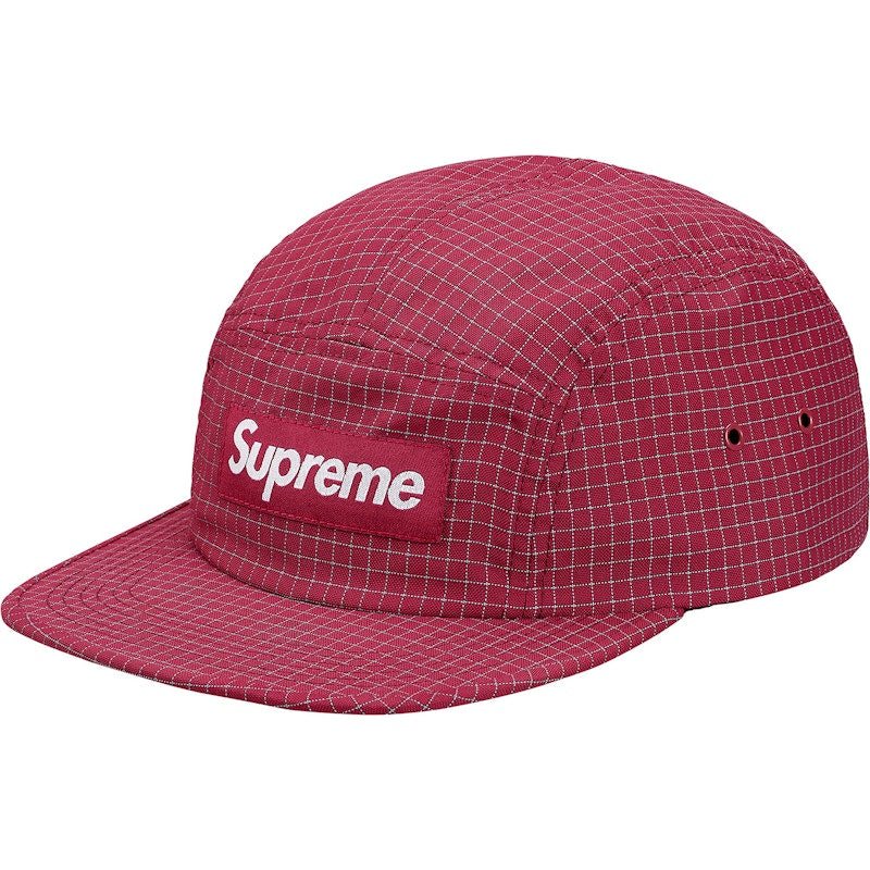Supreme Reflective Ripstop Camp Cap Cranberry