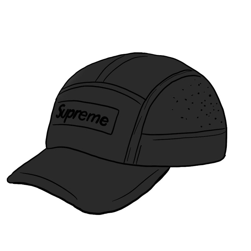 Supreme Reflective Ripstop Camp Cap SS20 Black