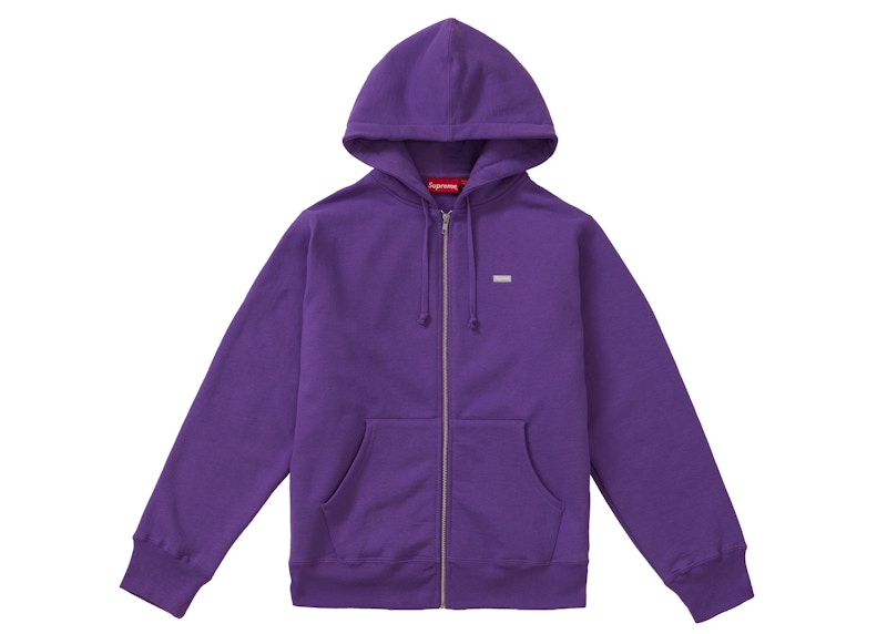 Supreme Reflective Small Box Zip Up Sweatshirt Violet