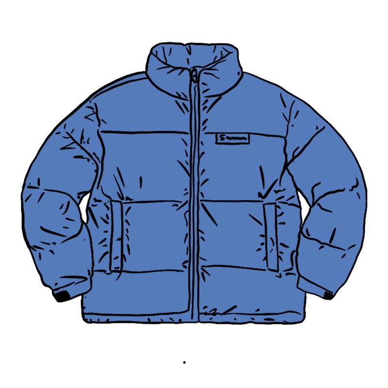 Supreme Reflective Speckled Down Jacket Royal