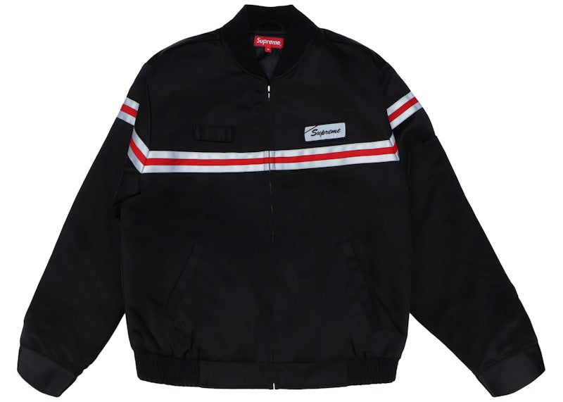 Supreme Reflective Stripe Work Jacket Black
