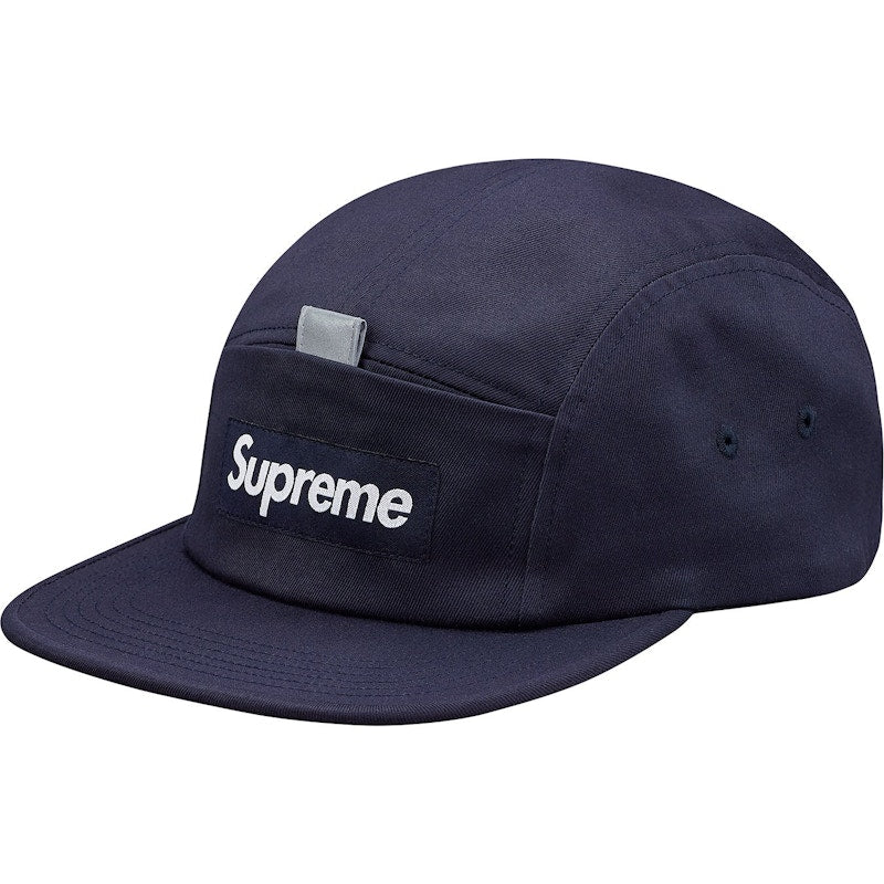 Supreme Reflective Tab Pocket Camp Cap Navy