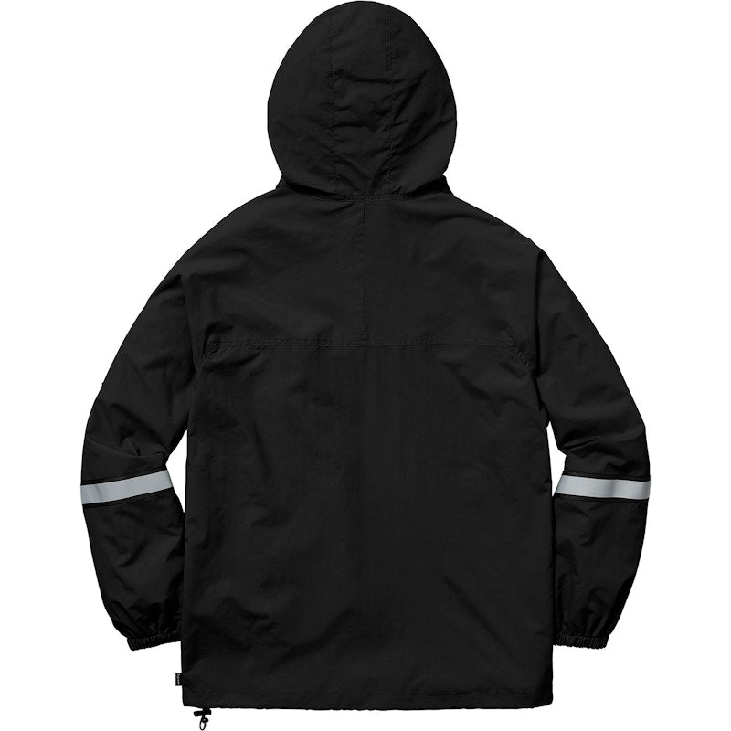 Supreme Reflective Taping Hooded Pullover Black