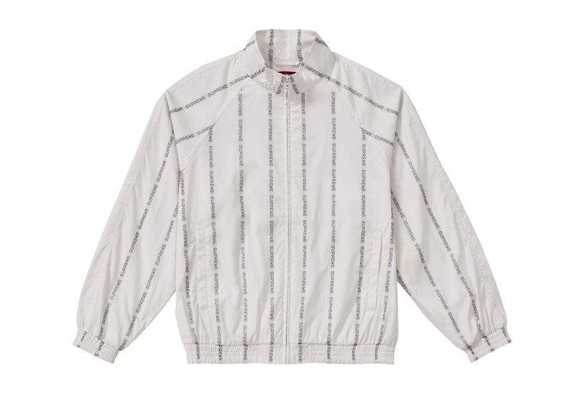 Supreme Reflective Text Track Jacket White