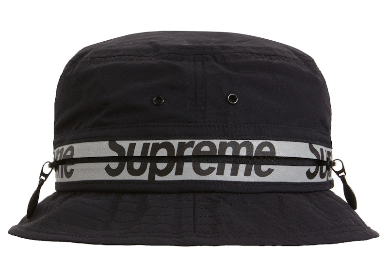 Supreme Reflective Zip Crusher Black