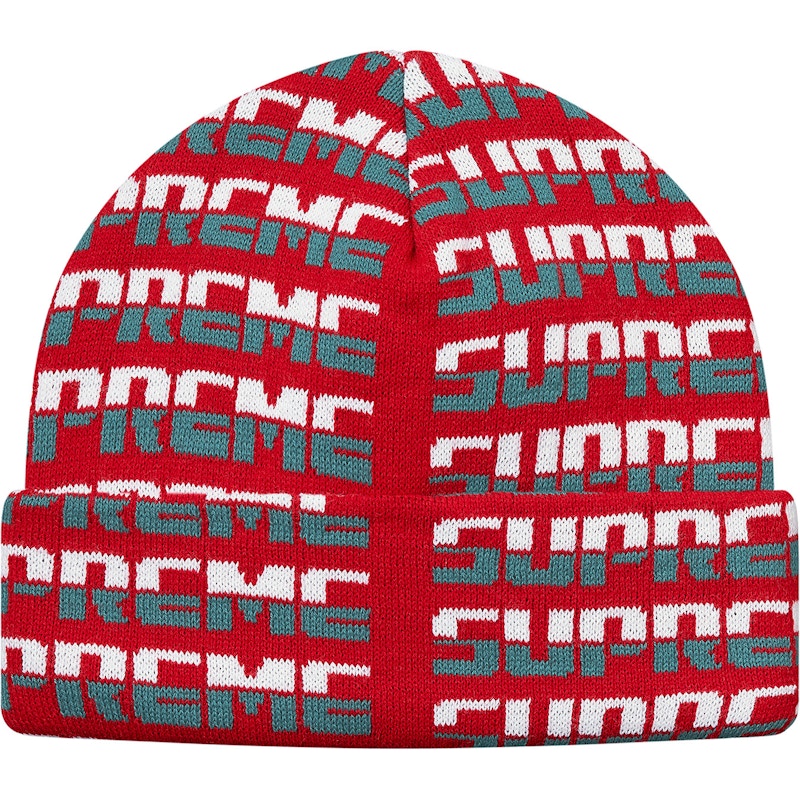 Supreme Repeat Beanie Red