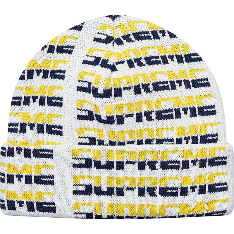 Supreme Repeat Beanie White