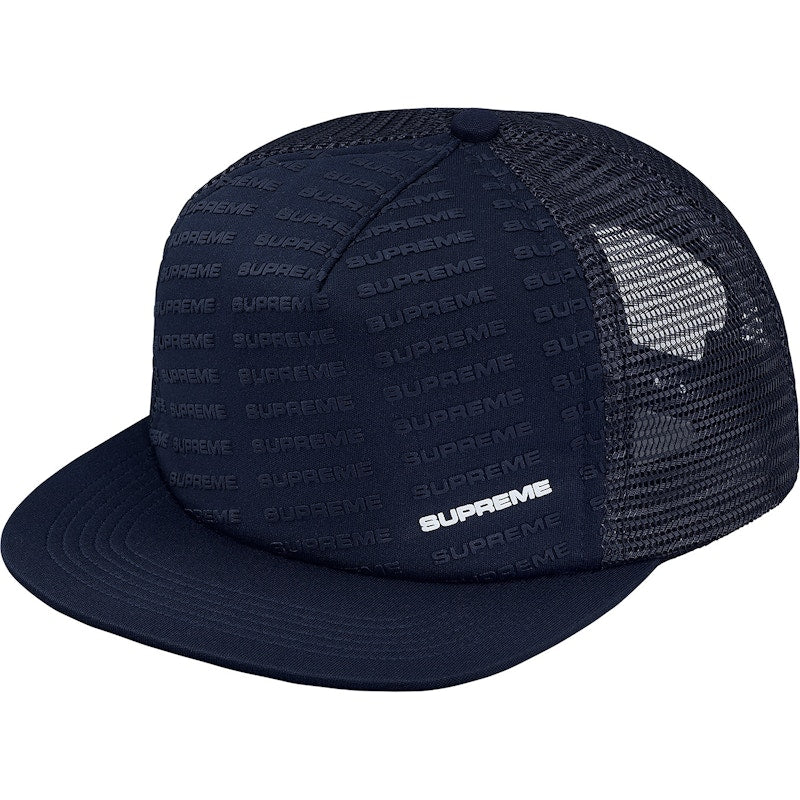 Supreme Repeat Mesh Back 5-Panel Navy
