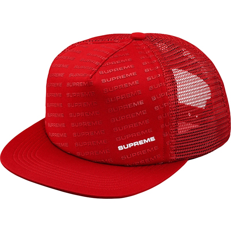 Supreme Repeat Mesh Back 5-Panel Red