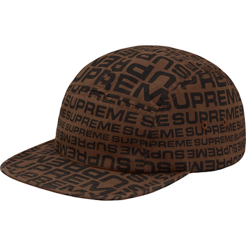 Supreme Repeater Camp Cap Brown