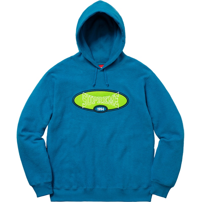 Supreme Reverse Fleece Hooded Sweatshirt (SS18) Dark Aqua