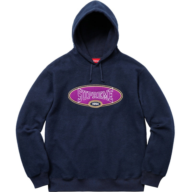 Supreme Reverse Fleece Hooded Sweatshirt (SS18) Navy