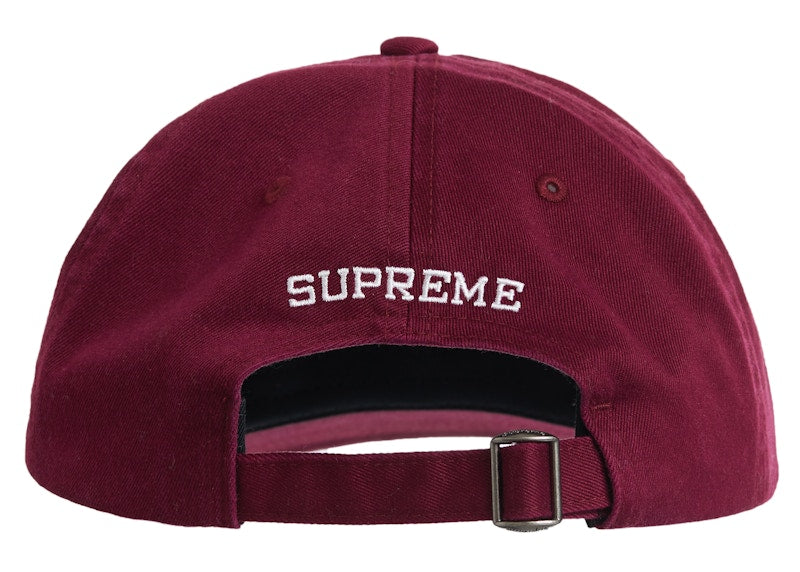 Supreme Reverse Logo 6-Panel Burgundy