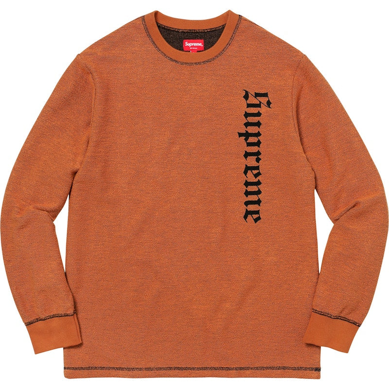 Supreme Reverse Terry L/S Top Dusty Orange